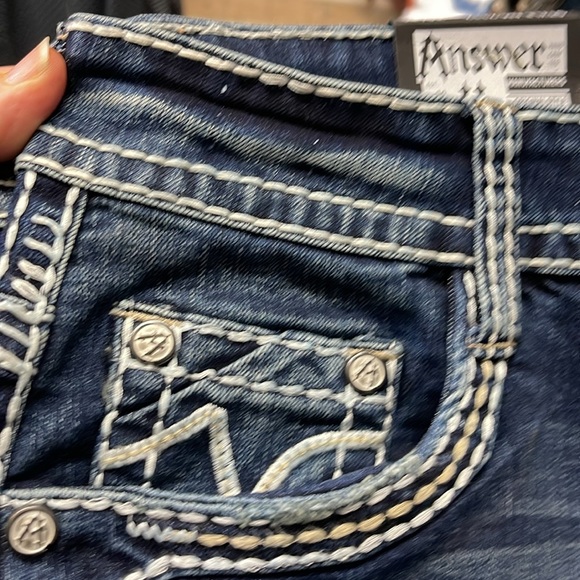 Men’s Western Answer Me Jeans Size 34/32 Straight Fit Denim New With Tags - Picture 5 of 7